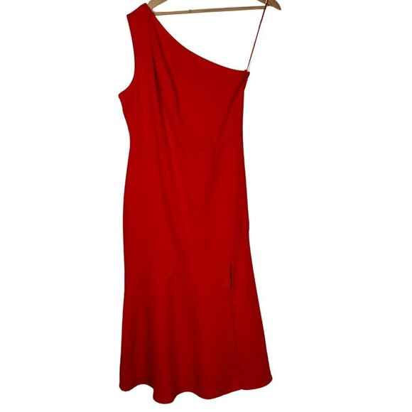 Sam Edelman NWT Cady One Shoulder Red Tiered Maxi Dress Size: 14 - Picture 1 of 11